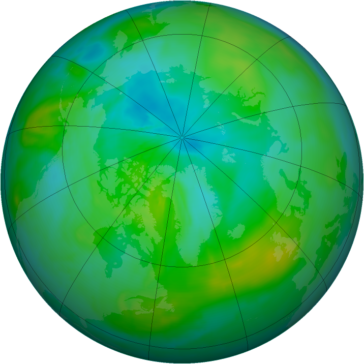Arctic ozone map for 10 August 2014